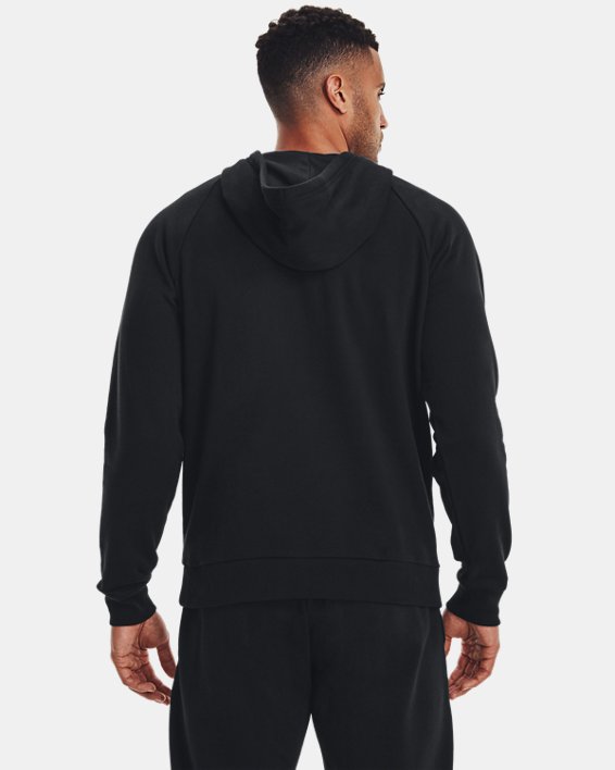 Men's UA Rival Fleece ½ Zip Hoodie, Black, pdpMainDesktop image number 1
